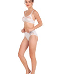 Cotton Half Lacy Cups Full Coverage Non-Padded Bra - BRACA2001